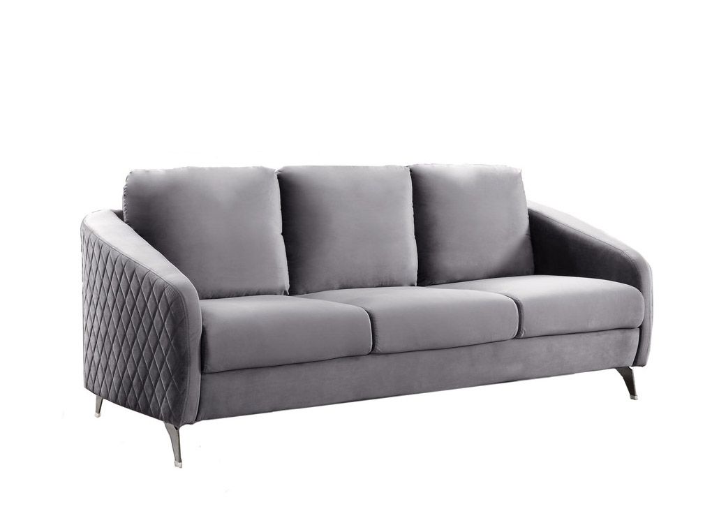 Viveca Grey Velvet Sofa