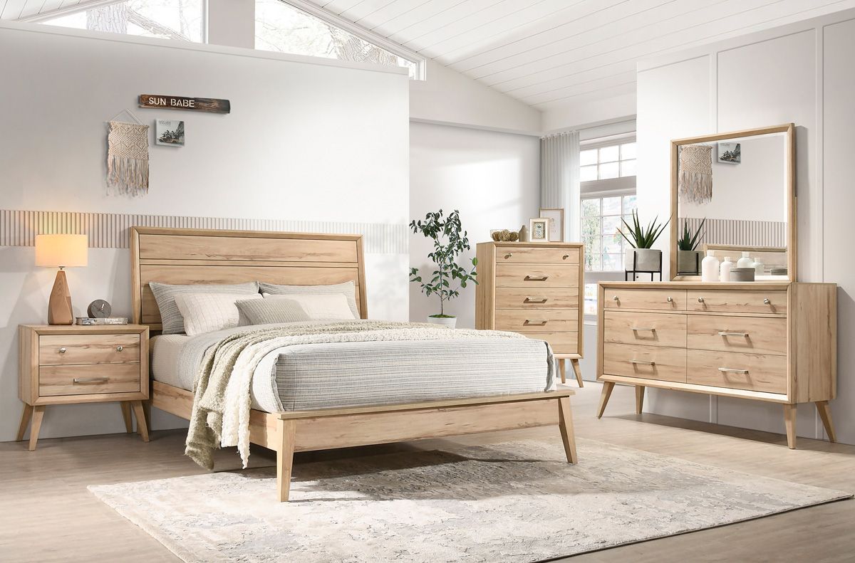 Voleta Mid-Century Modern Bedroom Set