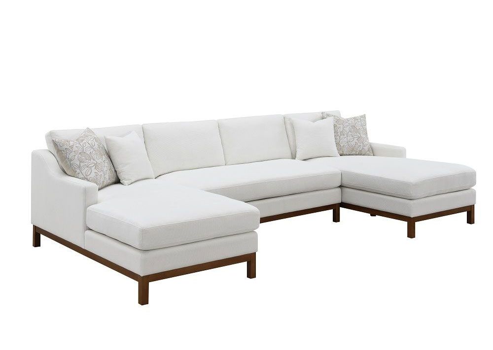 Walker Ivory Chenille Sectional Sofa