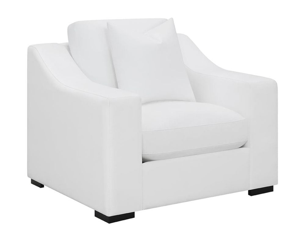 Wendell White Linen Casual Chair