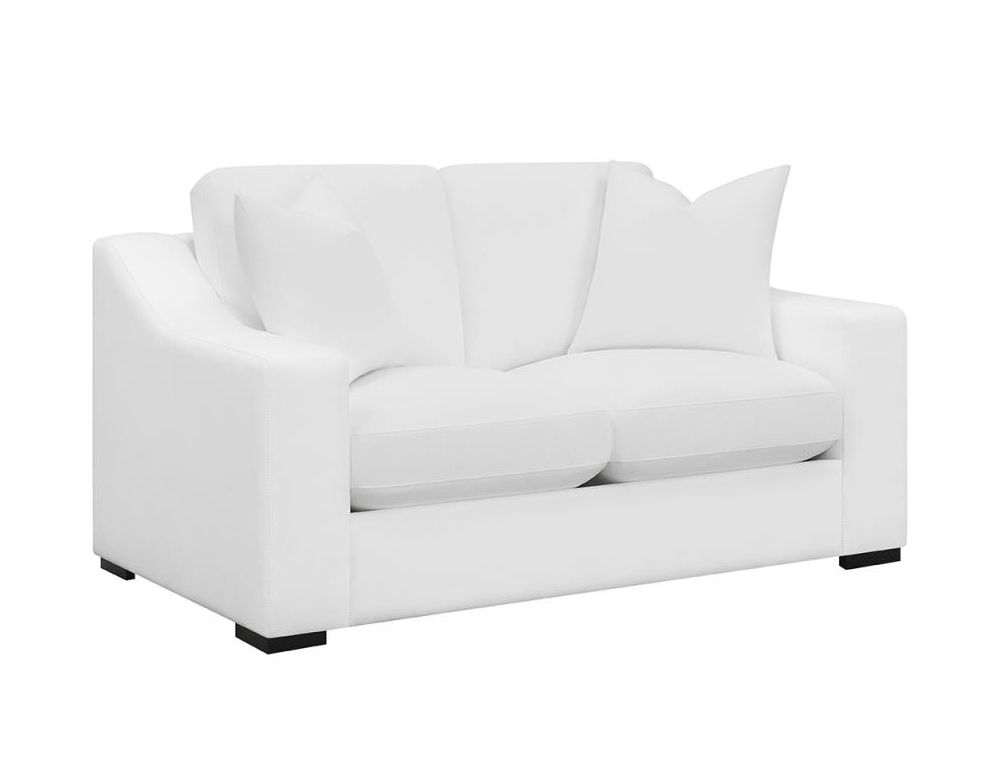 Wendell White Linen Casual Loveseat