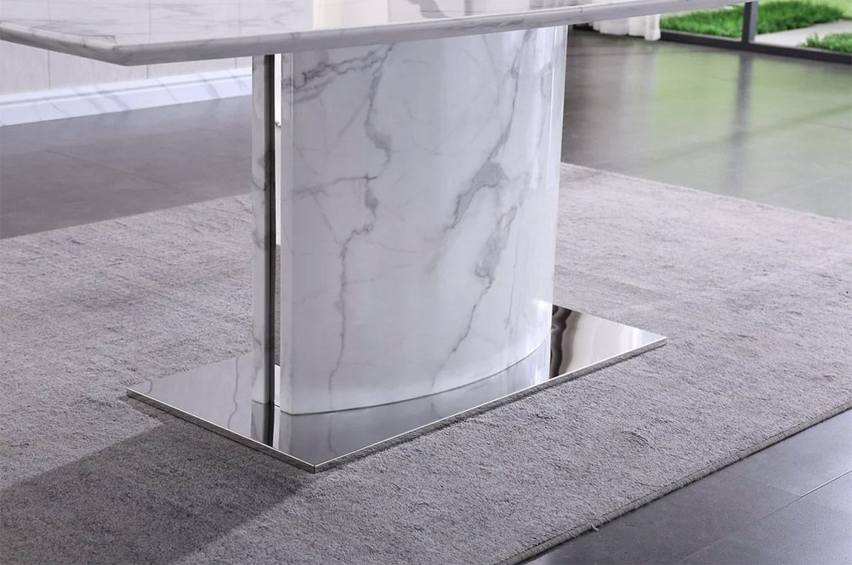 Wendon White Marble Dining Table Base