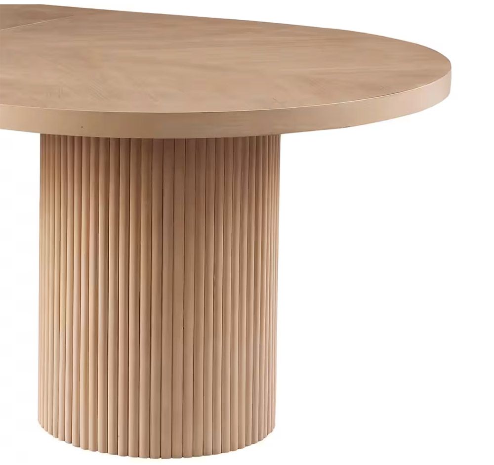 Wenona Oak Wood Dining Table Pedestal Base