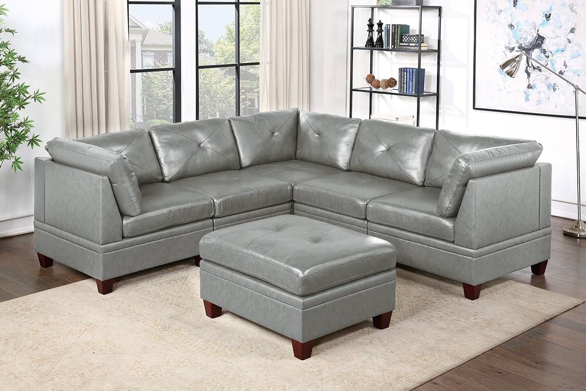 Weston Genuine Leather Modular Sectional