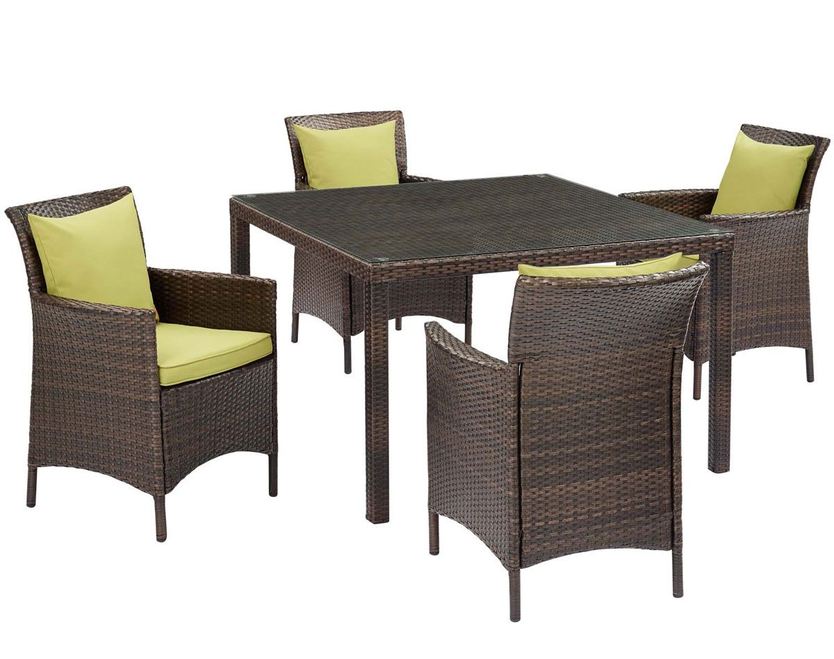 Xavier 5-Piece Peridot Patio Dining Table Set