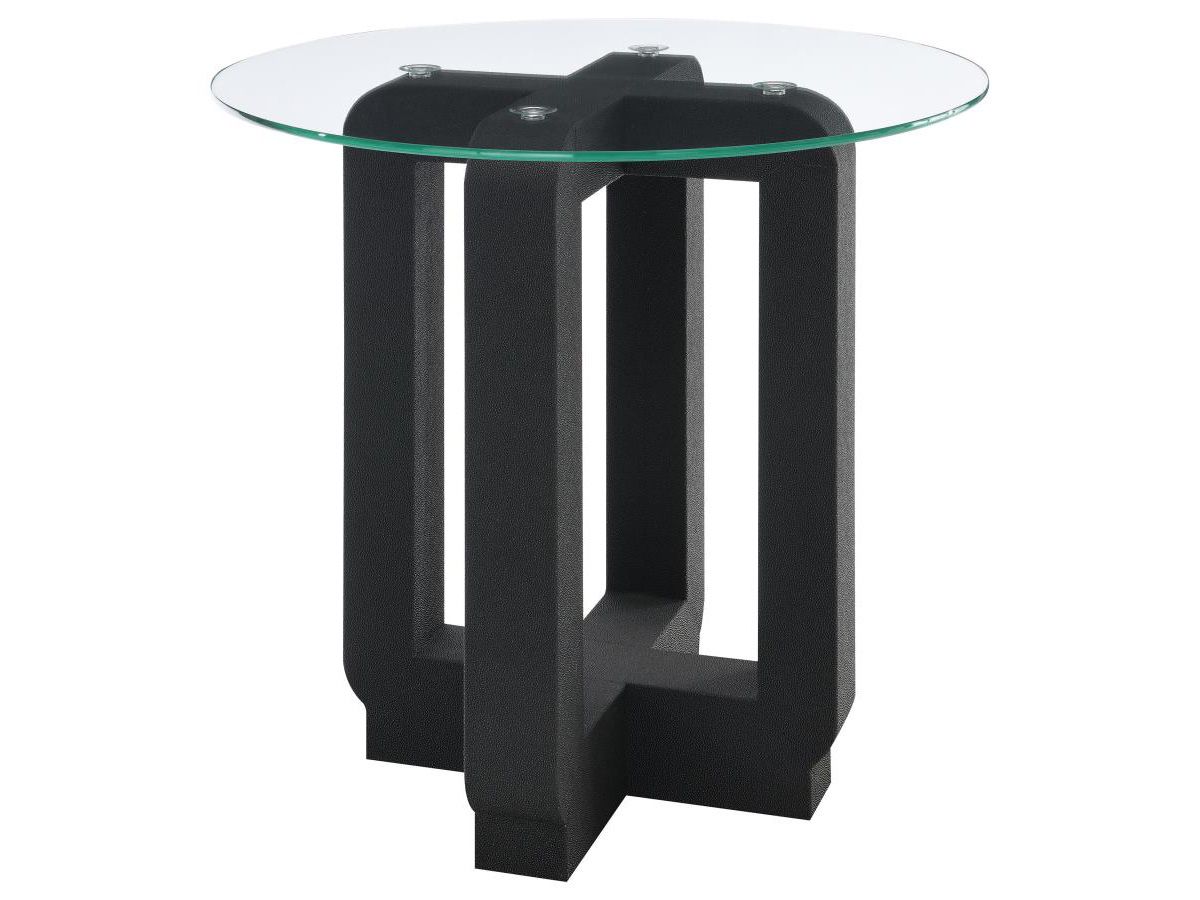 Xera Round Glass Top End Table