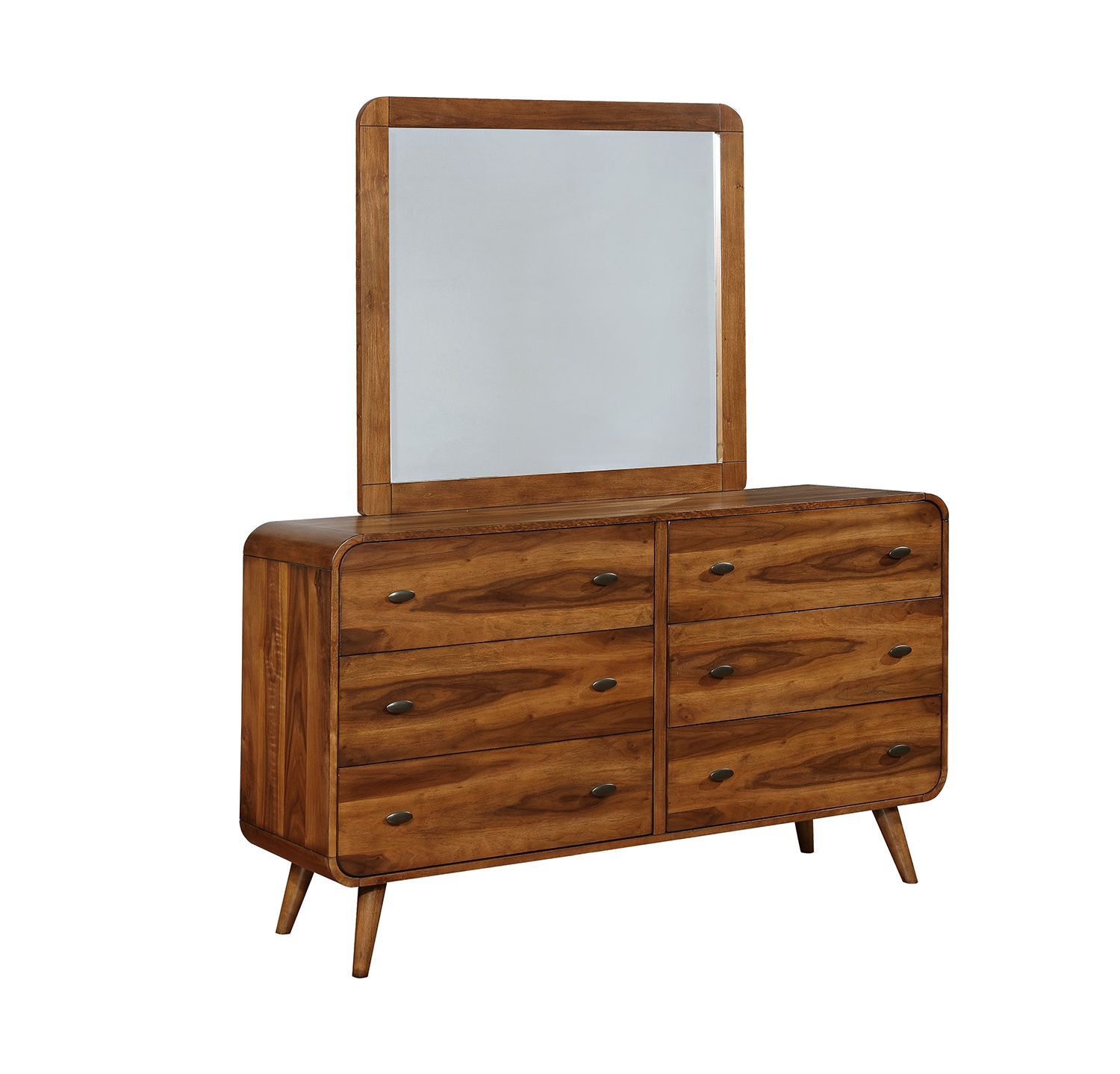 Zaira Mid Century Modern Dresser With Mirror