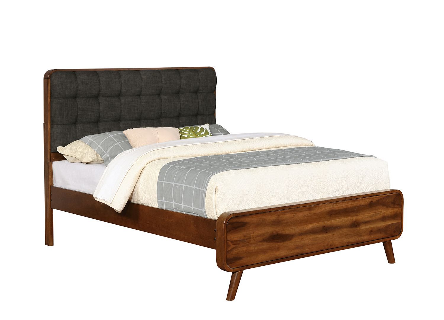 Zaira Mid Century Modern Platform Bedx