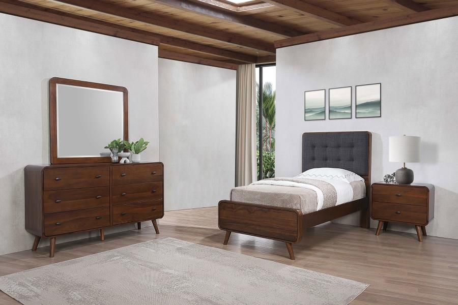 Zaira Mid Century Modern Platform Bed