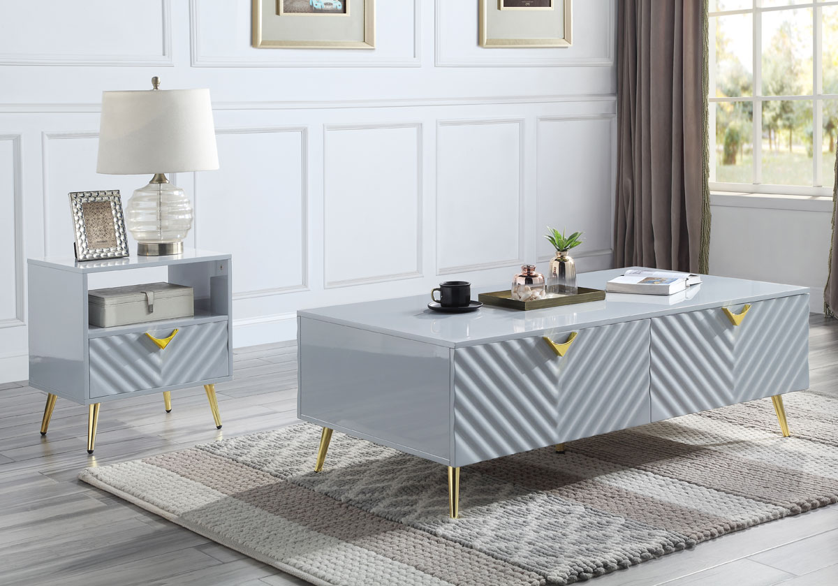 grey lacquer coffee table