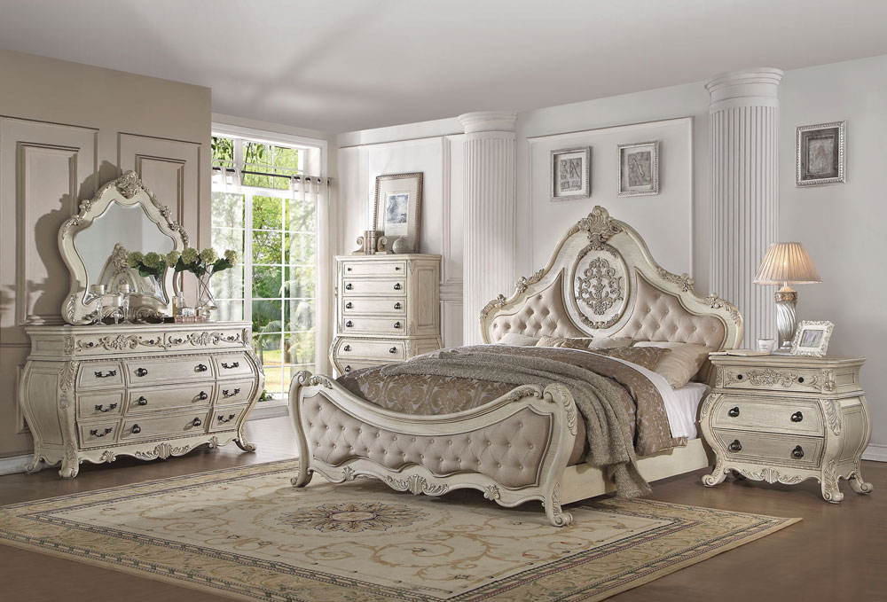 victorian ivory painted bedroom furniture