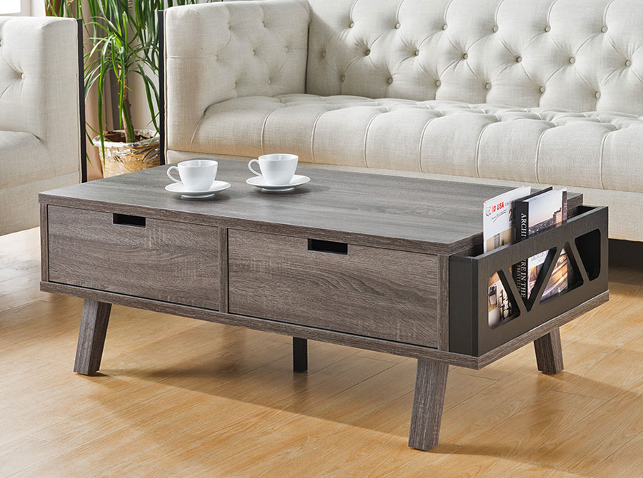 grey finish coffee table